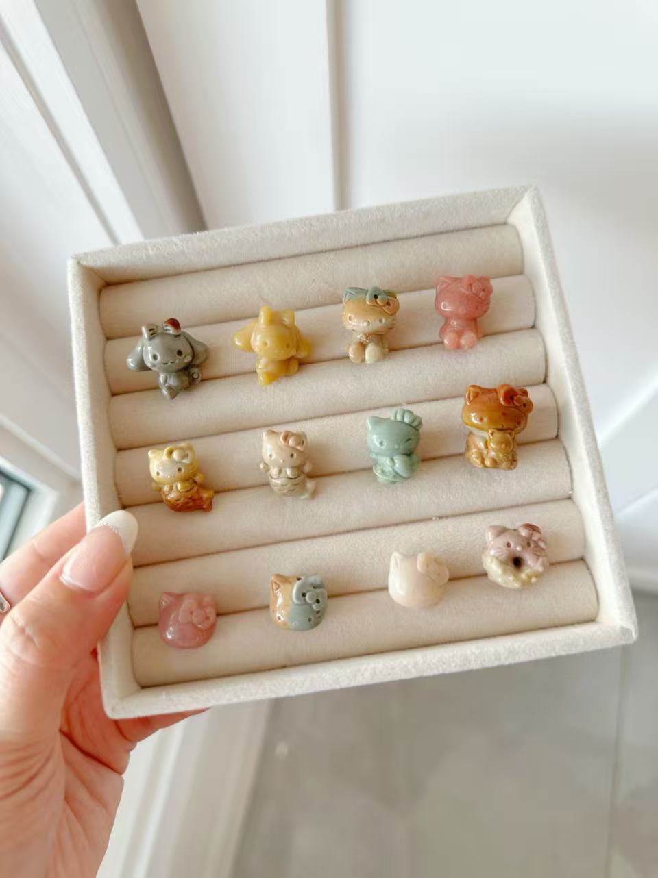 SR 4 Alashan Agate Bead Charms | Natural Stone Beads, Mixed Colors & Styles | DIY Jewelry Supplies