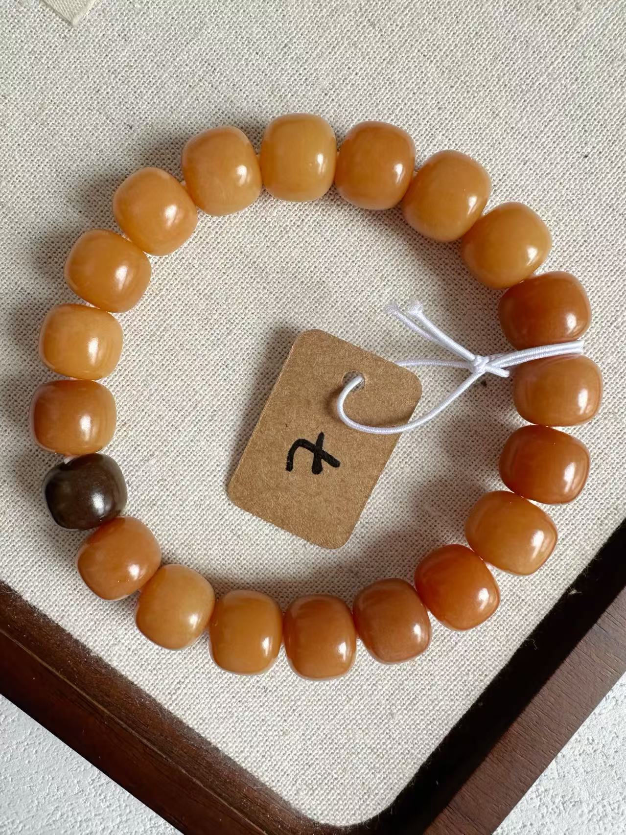 11mm桶珠 Bodhi Root Bracelet | Prayer Beads | Handmade Bracelet | Natural Bodhi Root