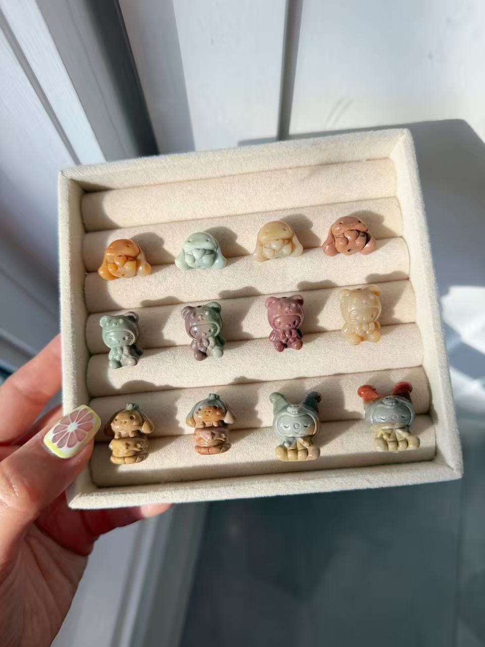 SR 7 Alashan Agate Bead Charms | Natural Stone Beads, Mixed Colors & Styles | DIY Jewelry Supplies