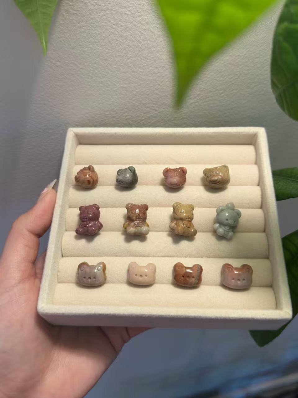 BEAR 2 Alashan Agate Bead Charms | Natural Stone Beads, Mixed Colors & Styles | DIY Jewelry Supplies