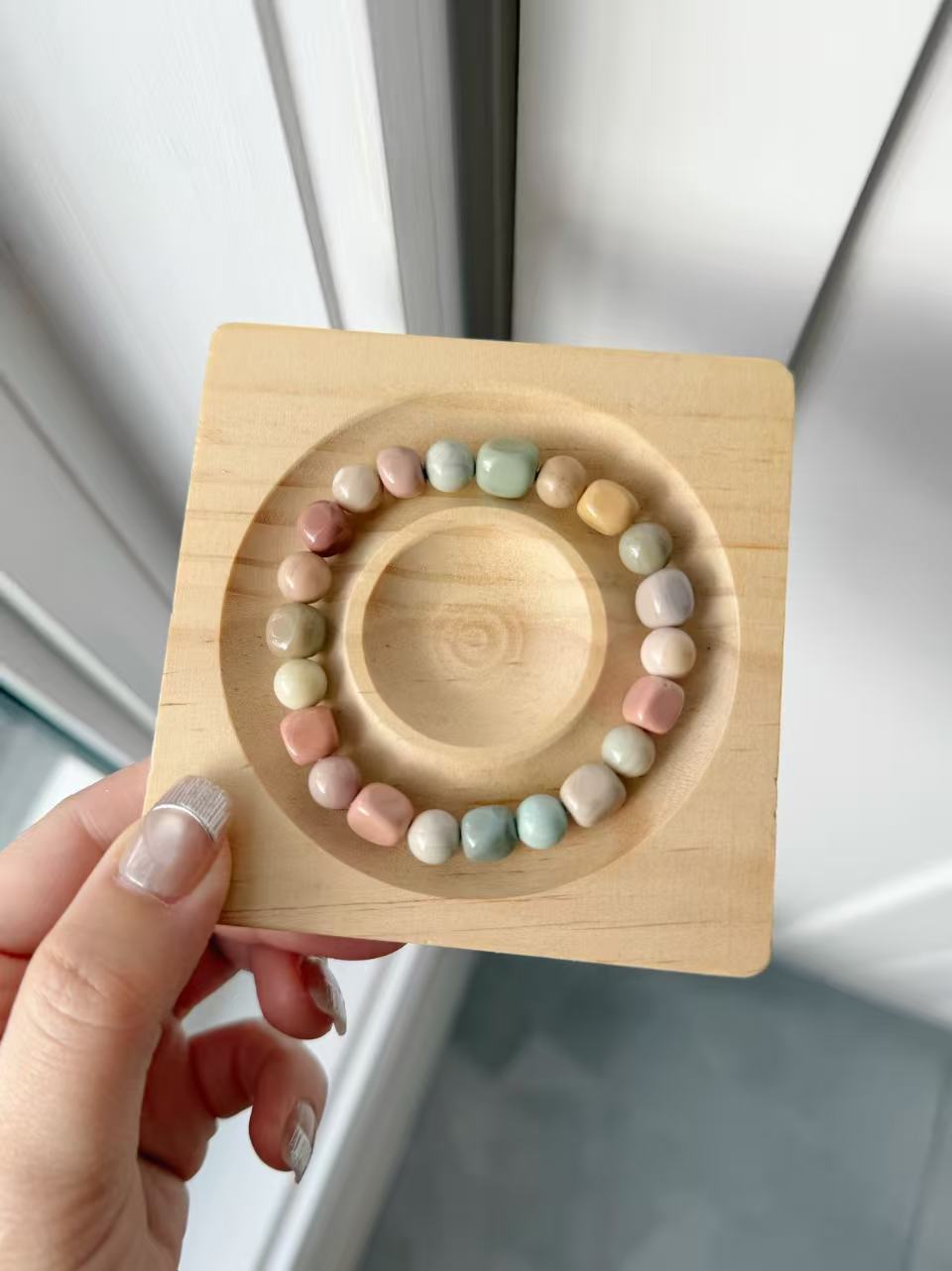 Irregular II Alashan Agate Bead Bracelet | Handmade Jewelry | Gemstone Accessories | Gift for Her (Copy)