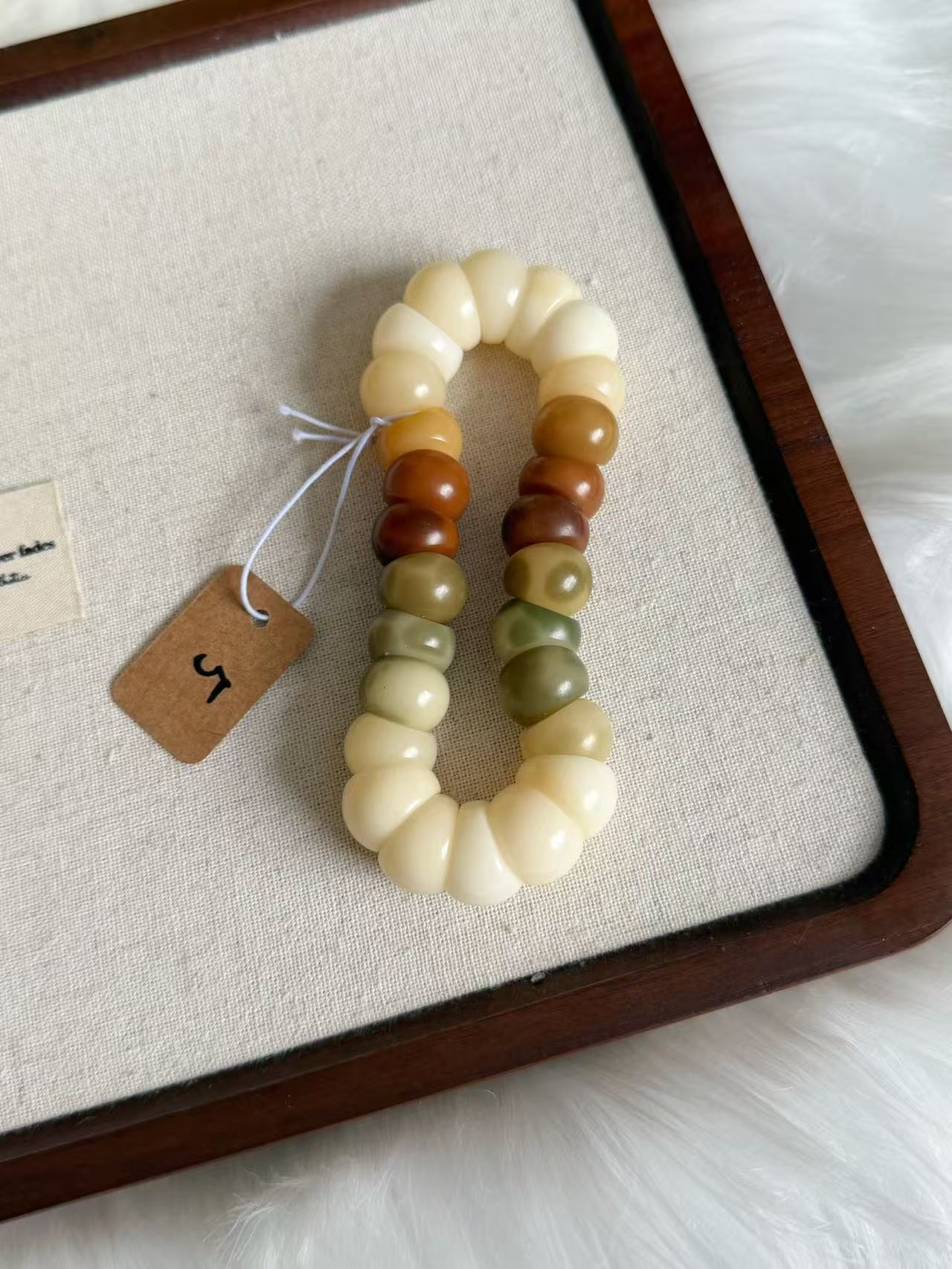 14mm蒜瓣 Bodhi Root Bracelet | Prayer Beads | Handmade Bracelet | Natural Bodhi Root