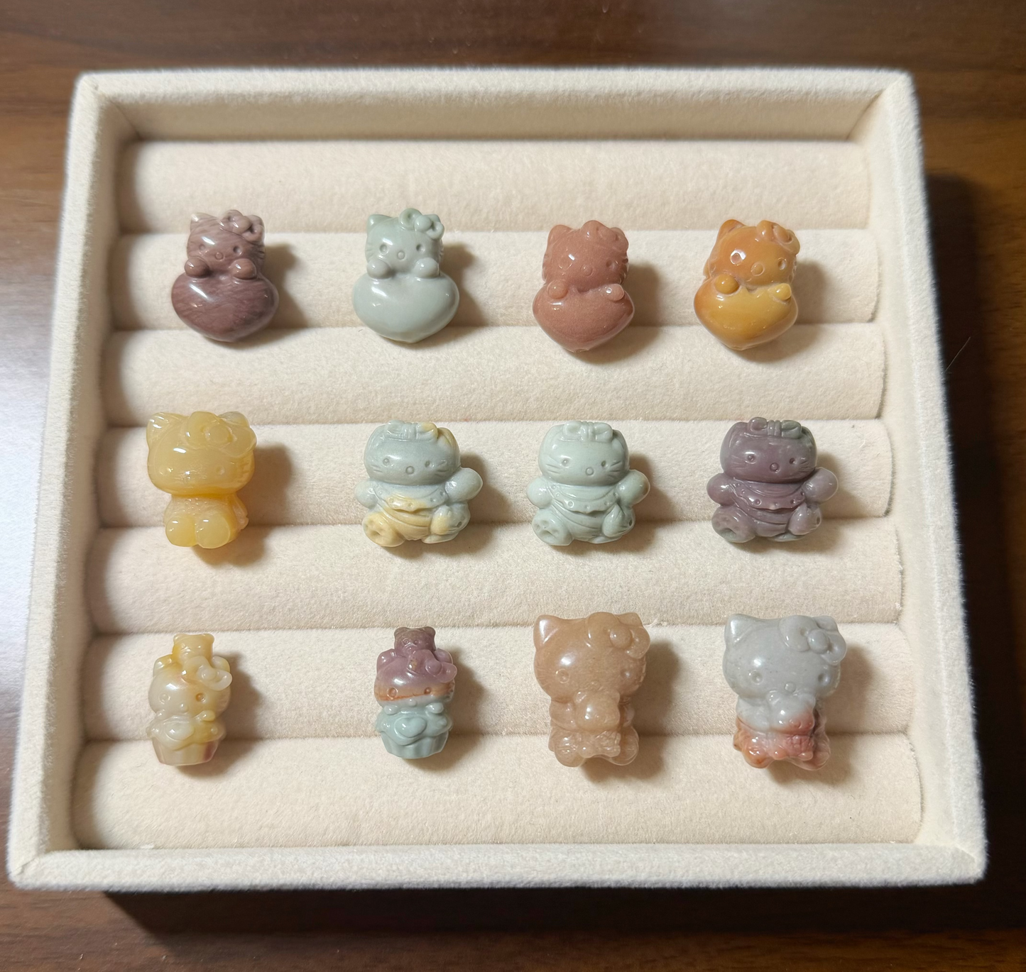 SR 10 Alashan Agate Bead Charms | Natural Stone Beads, Mixed Colors & Styles | DIY Jewelry Supplies