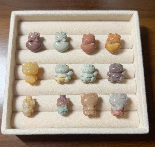 SR 10 Alashan Agate Bead Charms | Natural Stone Beads, Mixed Colors & Styles | DIY Jewelry Supplies