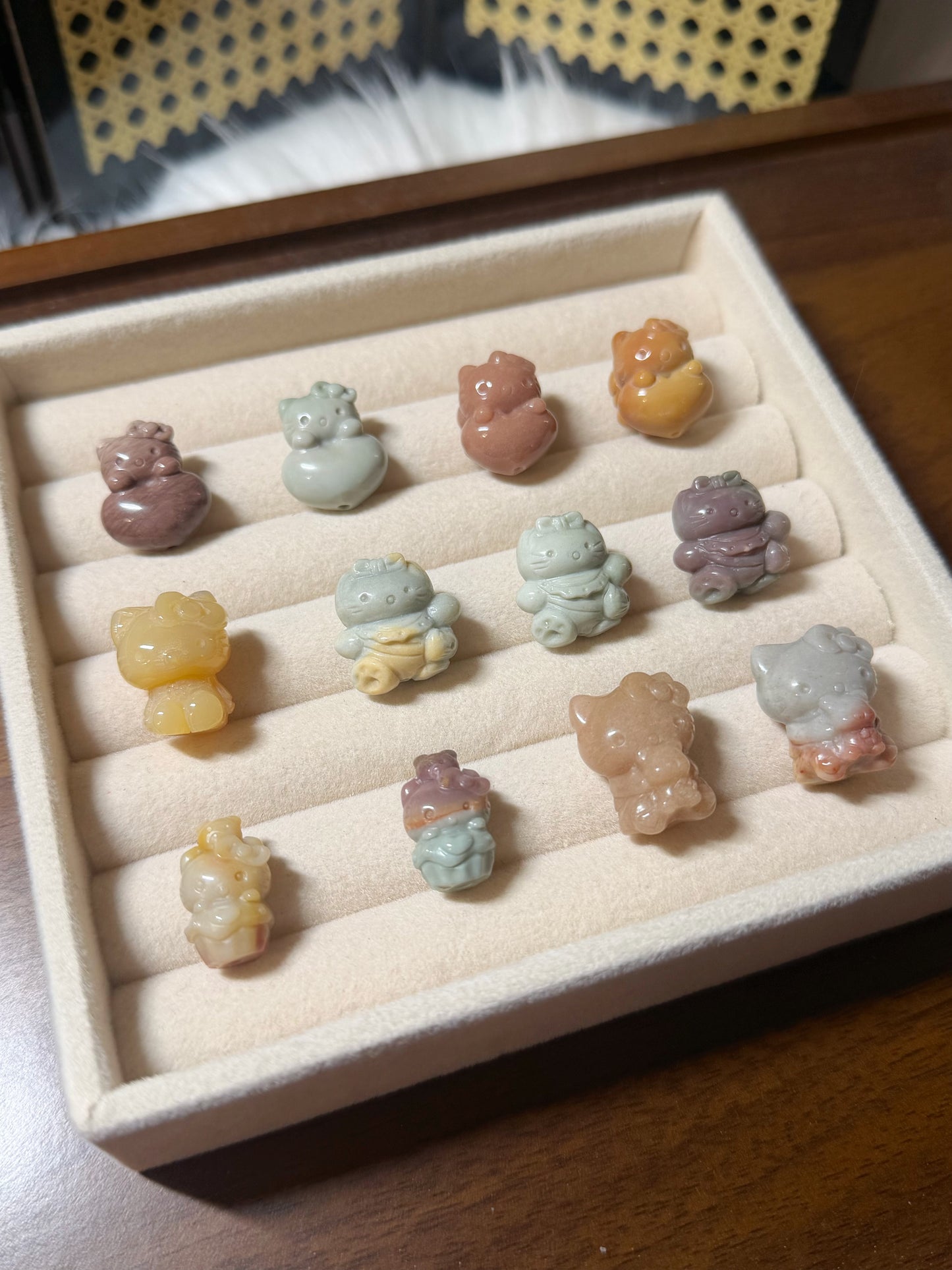 SR 10 Alashan Agate Bead Charms | Natural Stone Beads, Mixed Colors & Styles | DIY Jewelry Supplies