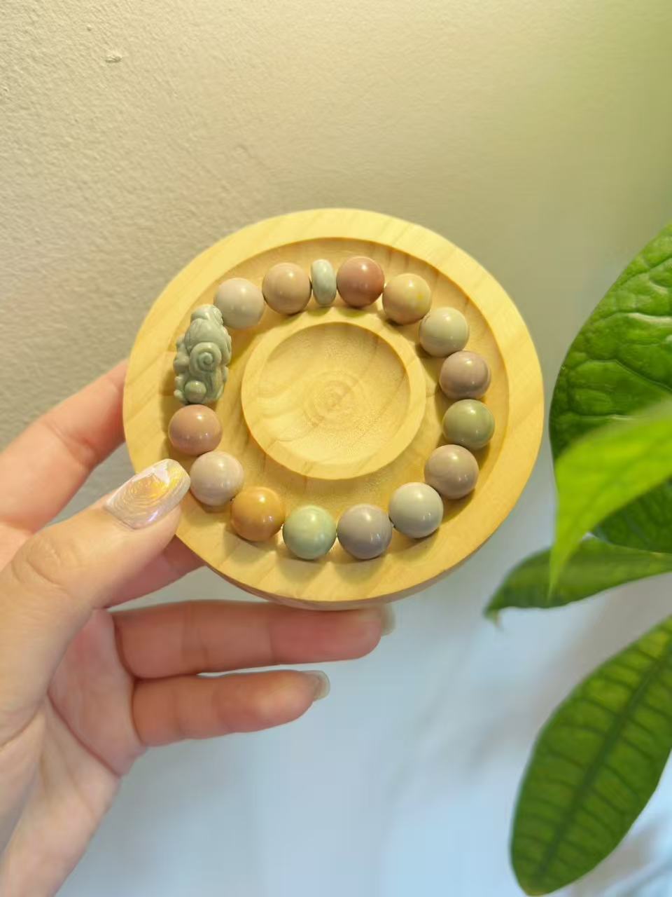 Oil Painting with Fox Charm Alashan Agate