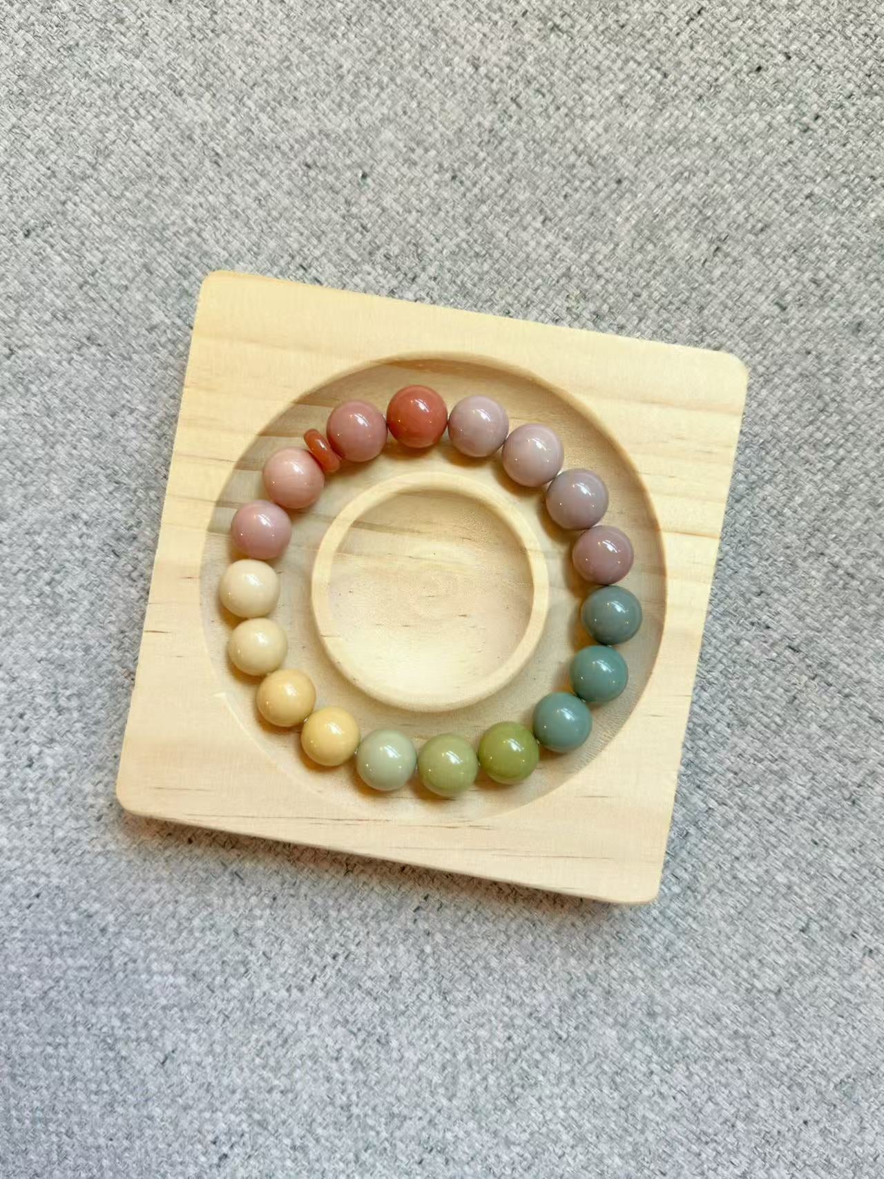 10mm Pastel Rainbow Alashan Bracelet