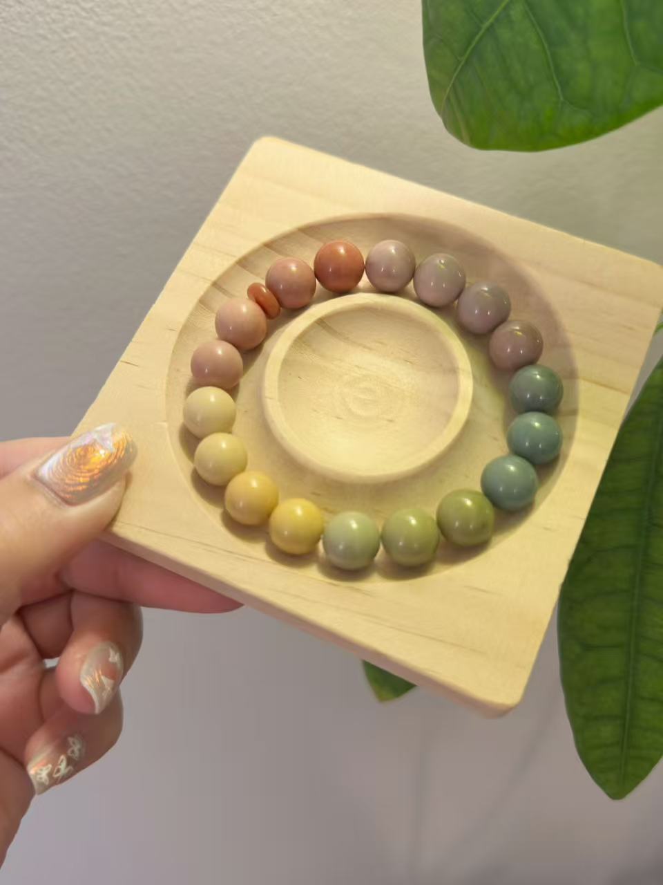 10mm Pastel Rainbow Alashan Bracelet