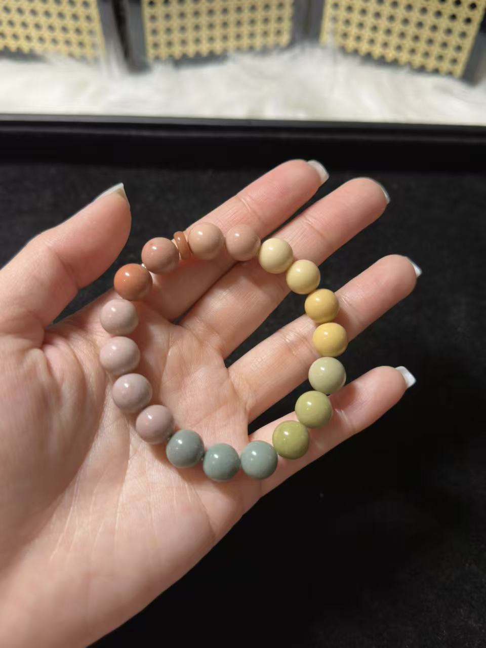 10mm Pastel Rainbow Alashan Bracelet