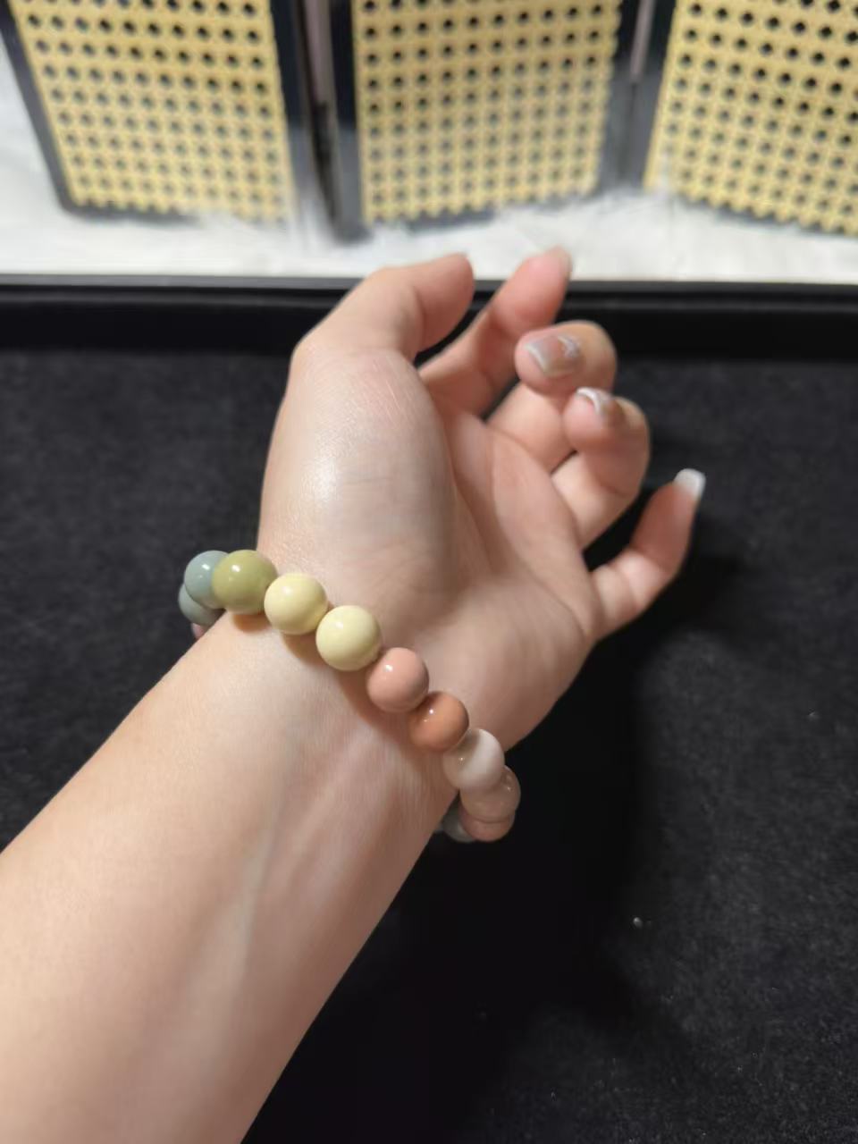 10mm Pastel Rainbow Alashan Bracelet 2
