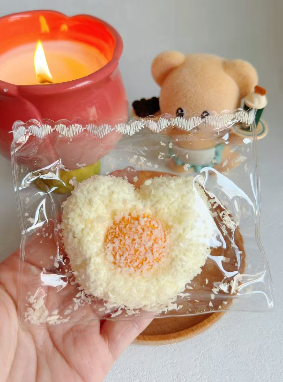 Heart Shape Fried Egg Handmade Taba Squishy