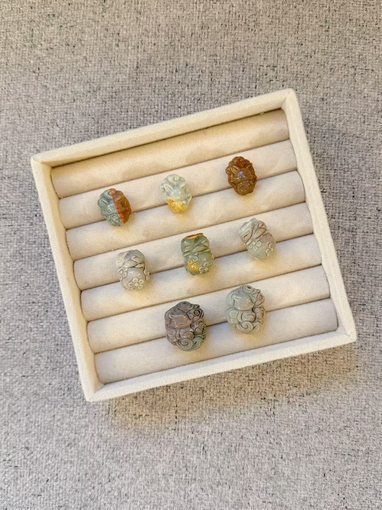 FOX Alashan Agate Bead Charms | Natural Stone Beads, Mixed Colors & Styles | DIY Jewelry Supplies