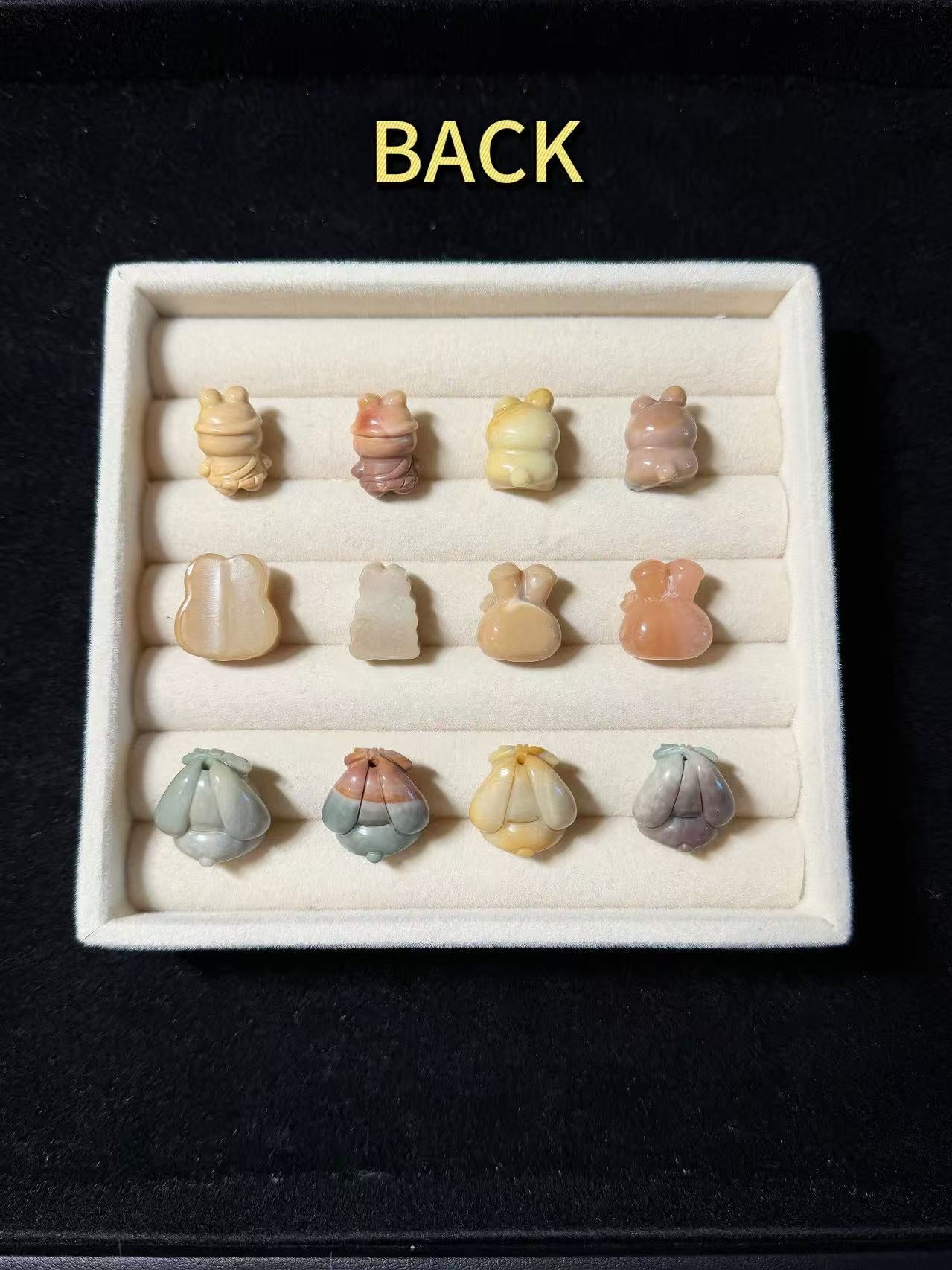 RABBIT 2 Alashan Agate Bead Charms | Natural Stone Beads, Mixed Colors & Styles | DIY Jewelry Supplies