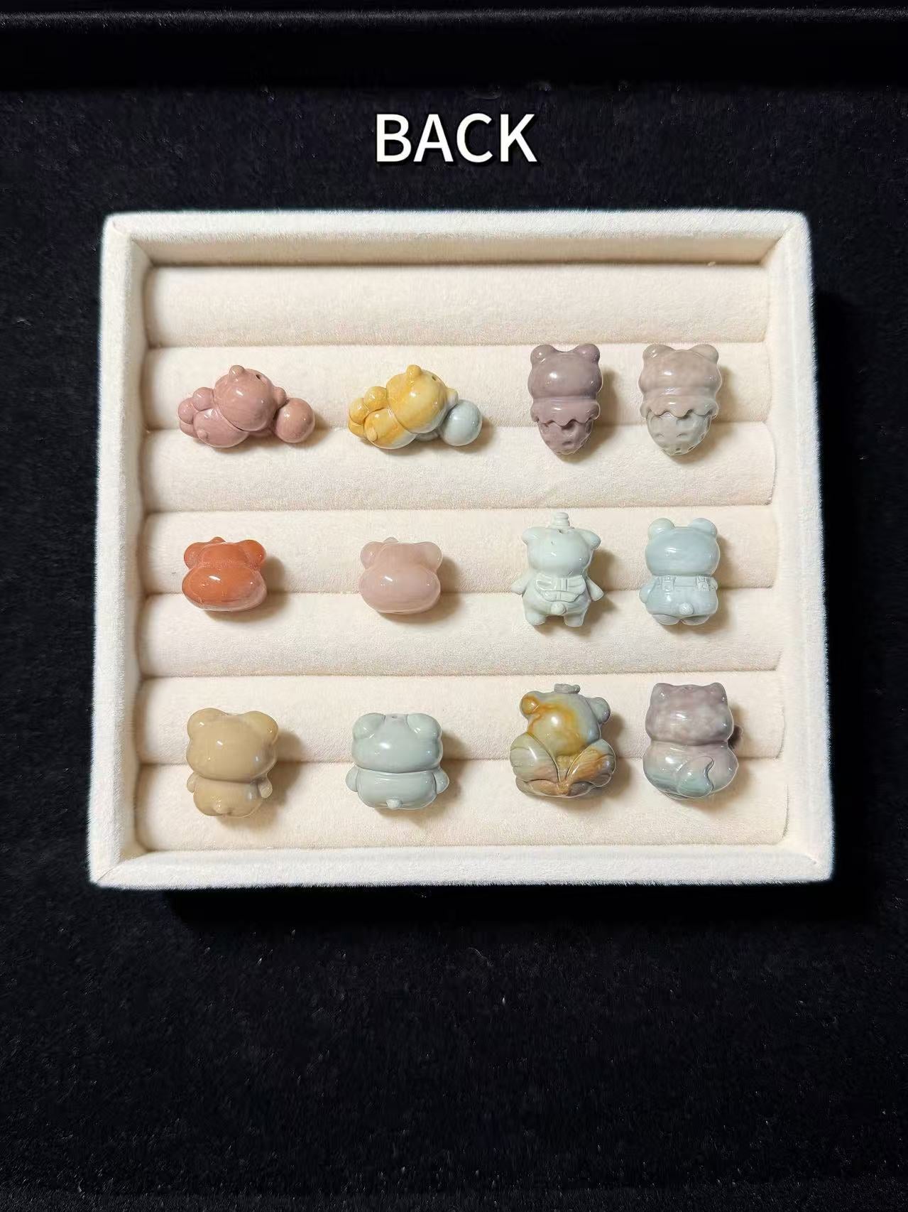 BEAR 3 Alashan Agate Bead Charms | Natural Stone Beads, Mixed Colors & Styles | DIY Jewelry Supplies