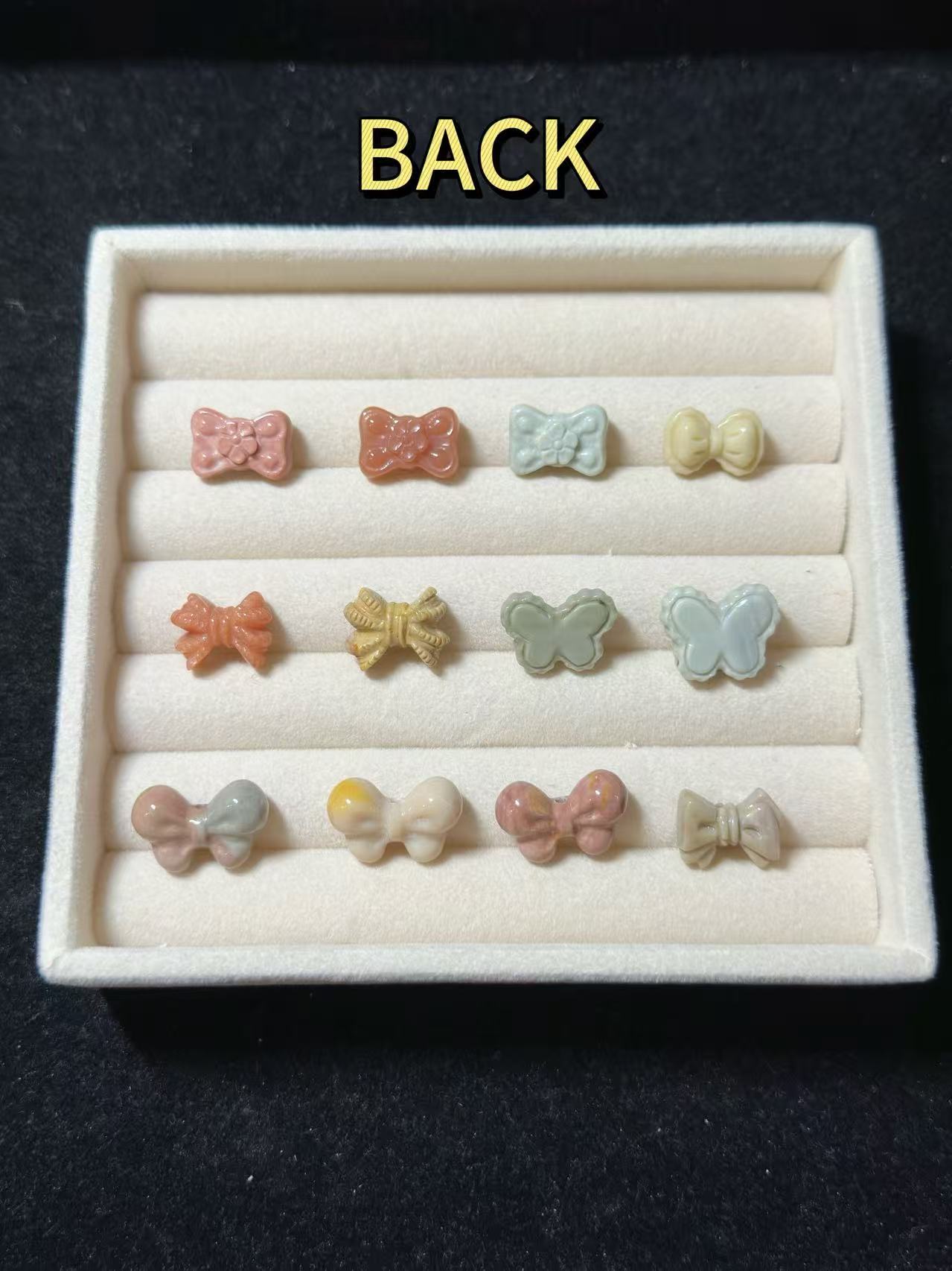 BOWKNOT 2 Alashan Agate Bead Charms | Natural Stone Beads, Mixed Colors & Styles | DIY Jewelry Supplies