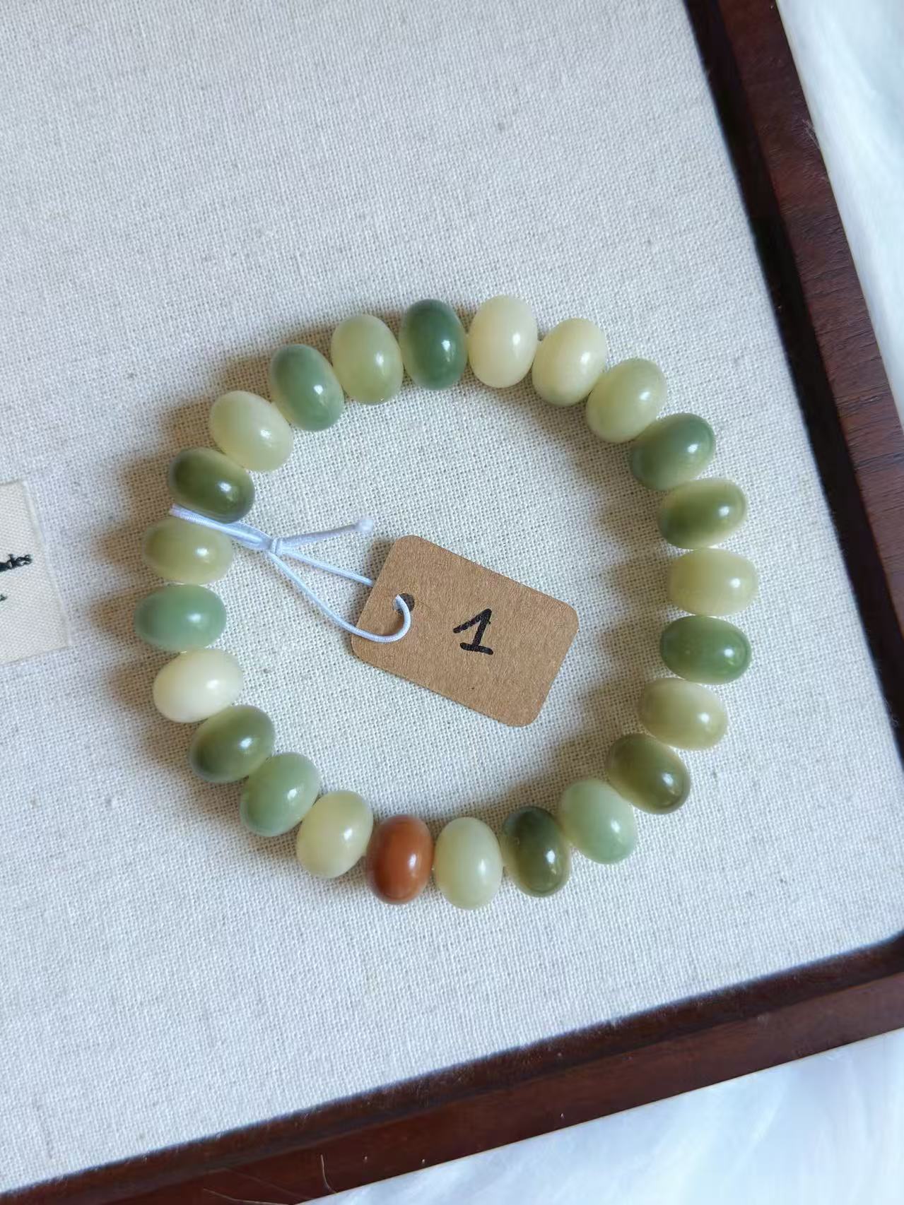 13mm玉化算盘 Bodhi Root Bracelet | Prayer Beads | Handmade Bracelet | Natural Bodhi Root