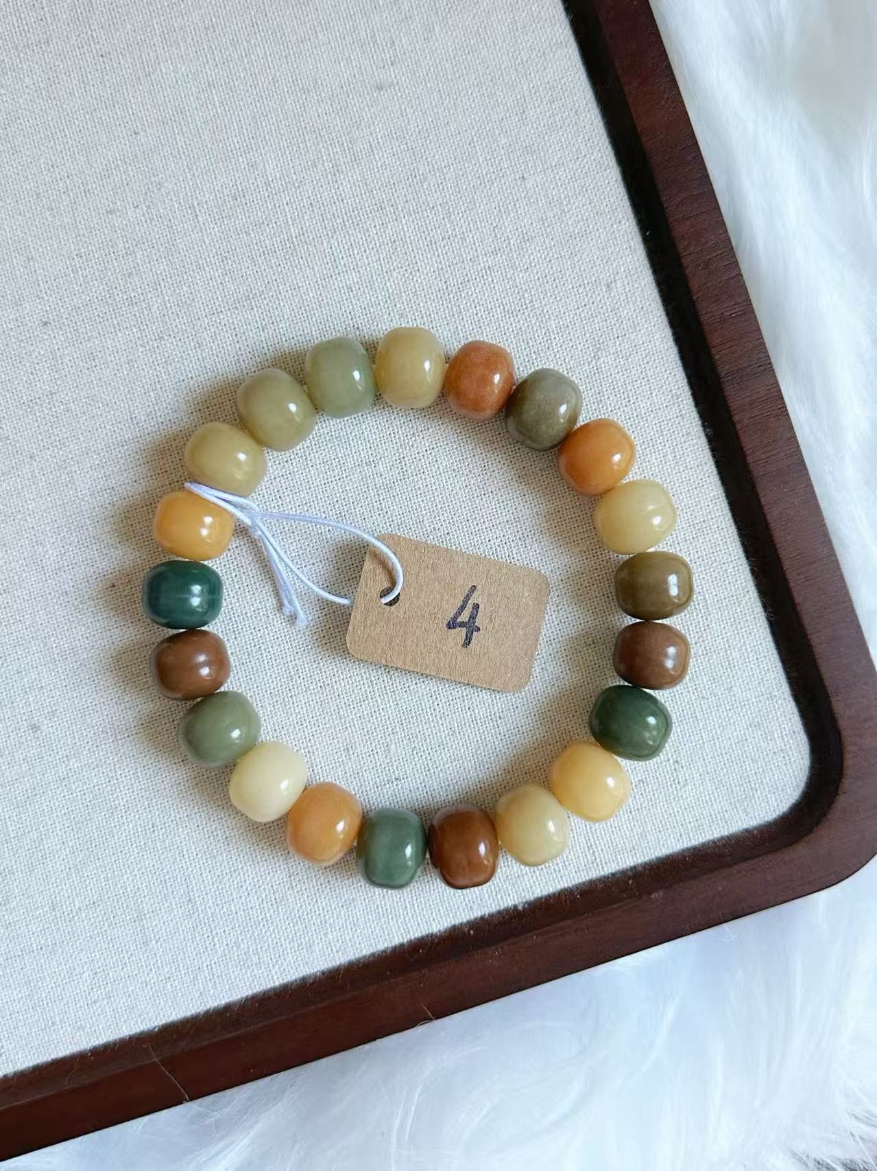 12mm汉堡珠 Bodhi Root Bracelet | Prayer Beads | Handmade Bracelet | Natural Bodhi Root