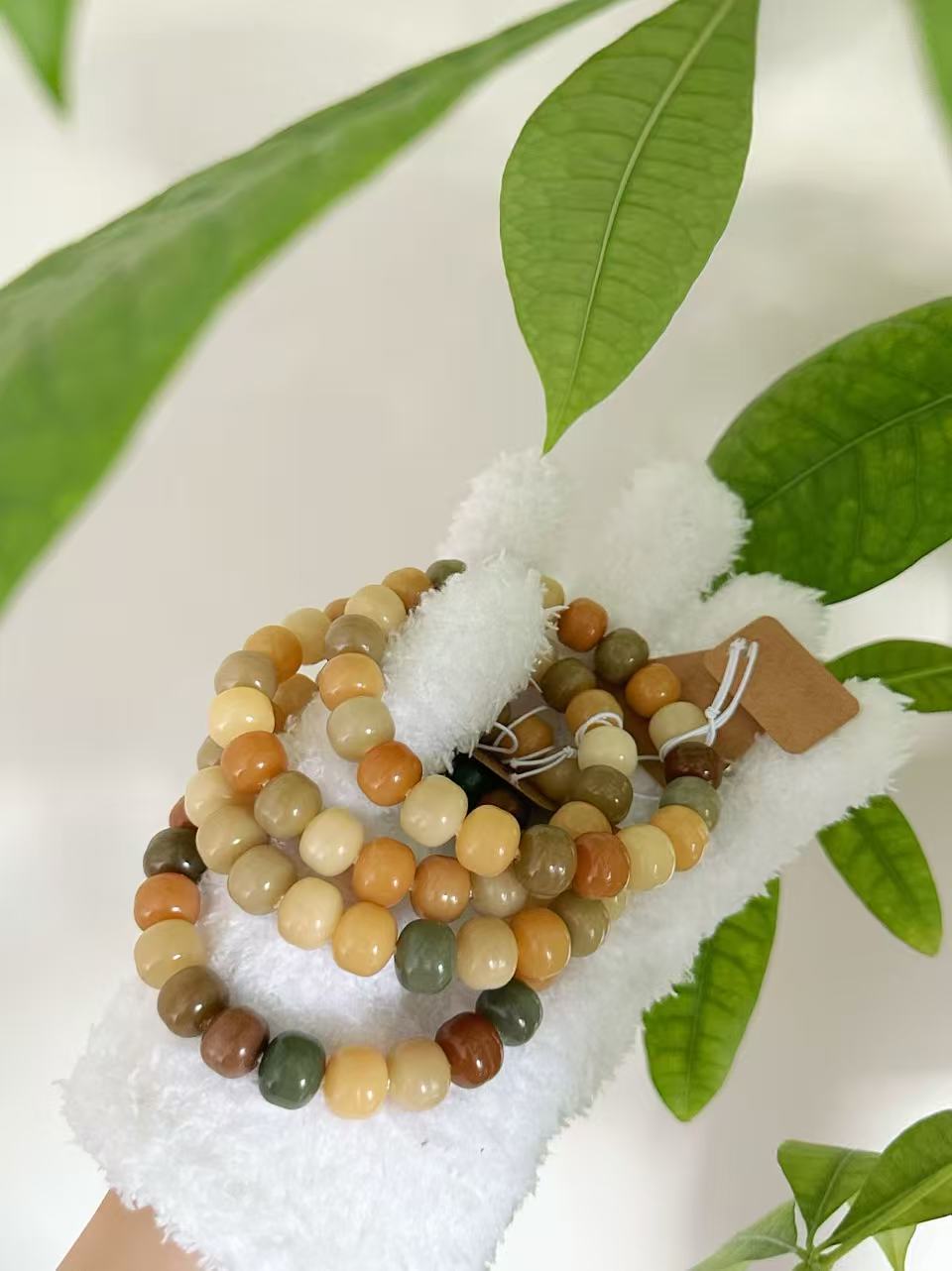 12mm汉堡珠 Bodhi Root Bracelet | Prayer Beads | Handmade Bracelet | Natural Bodhi Root