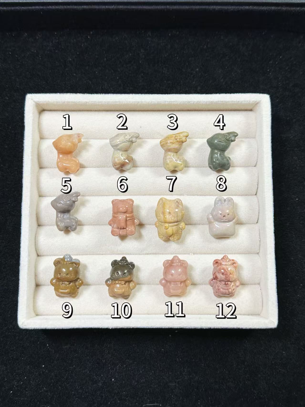 ANIMALS 2 Alashan Agate Bead Charms | Natural Stone Beads, Mixed Colors & Styles | DIY Jewelry Supplies