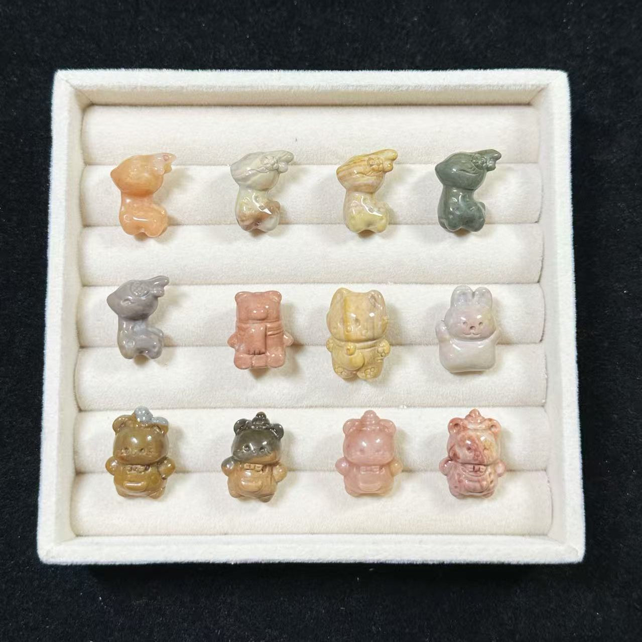 ANIMALS 2 Alashan Agate Bead Charms | Natural Stone Beads, Mixed Colors & Styles | DIY Jewelry Supplies