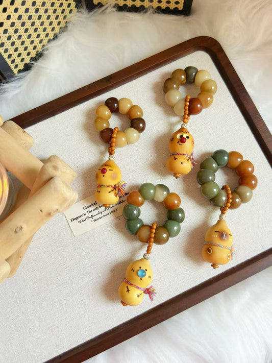 Bodhi Root Handheld 浓郁多宝蒜瓣大肠 | Prayer Beads | Handmade Stress Relieve Toy | Natural Bodhi Root