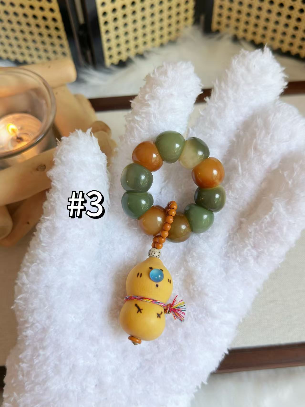 Bodhi Root Handheld 浓郁多宝蒜瓣大肠 | Prayer Beads | Handmade Stress Relieve Toy | Natural Bodhi Root