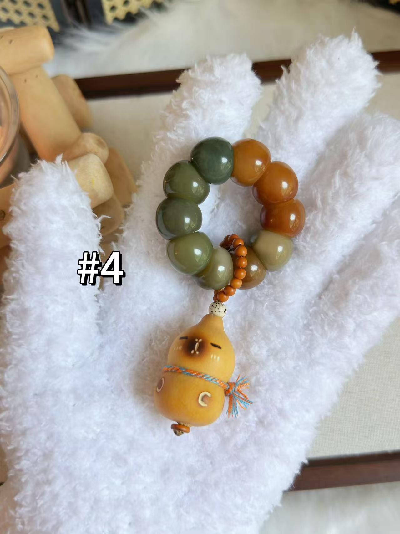 Bodhi Root Handheld 浓郁多宝蒜瓣大肠 | Prayer Beads | Handmade Stress Relieve Toy | Natural Bodhi Root