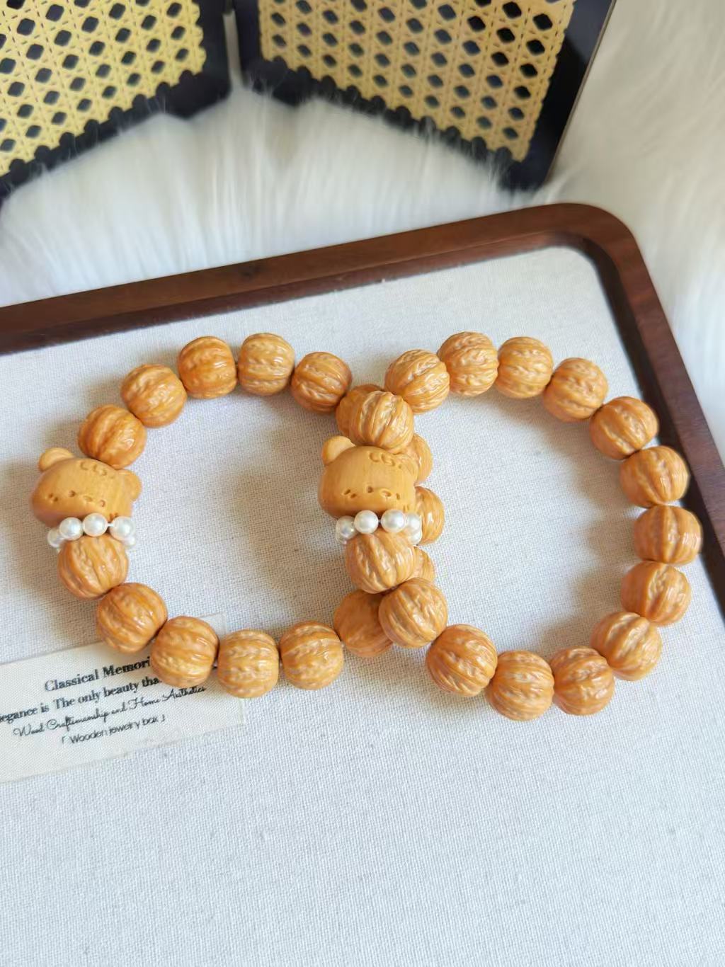 15mm 猴头京八凌 Monkey Head Walnut Bracelet | Natural Woods and Nuts | Handmade Bracelet