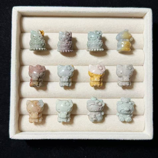 SR 8 Alashan Agate Bead Charms | Natural Stone Beads, Mixed Colors & Styles | DIY Jewelry Supplies