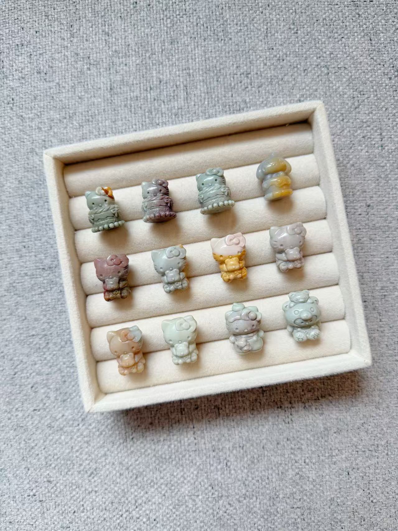 SR 8 Alashan Agate Bead Charms | Natural Stone Beads, Mixed Colors & Styles | DIY Jewelry Supplies