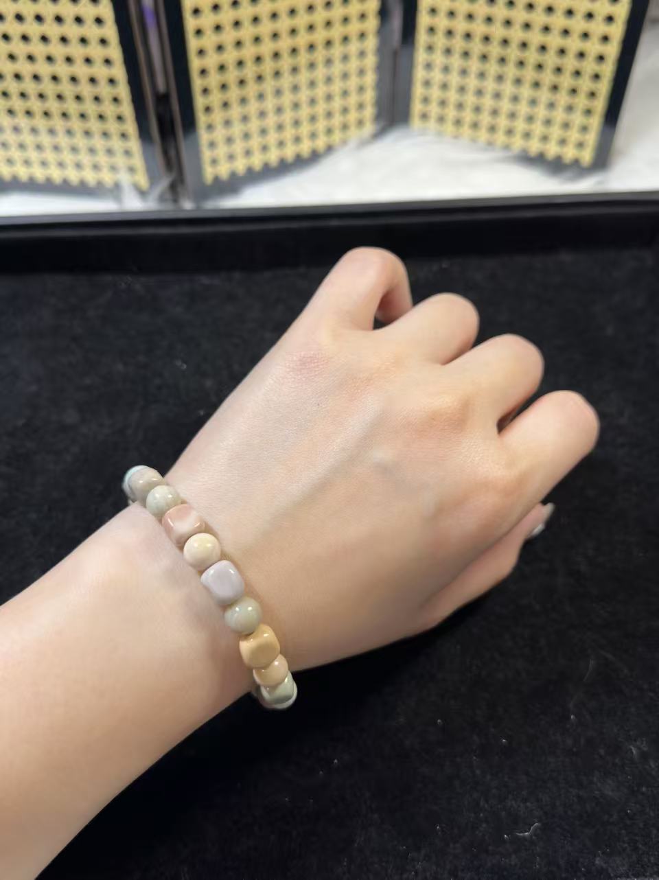 Irregular Alashan Agate Bead Bracelet | Handmade Jewelry | Gemstone Accessories | Gift for Her