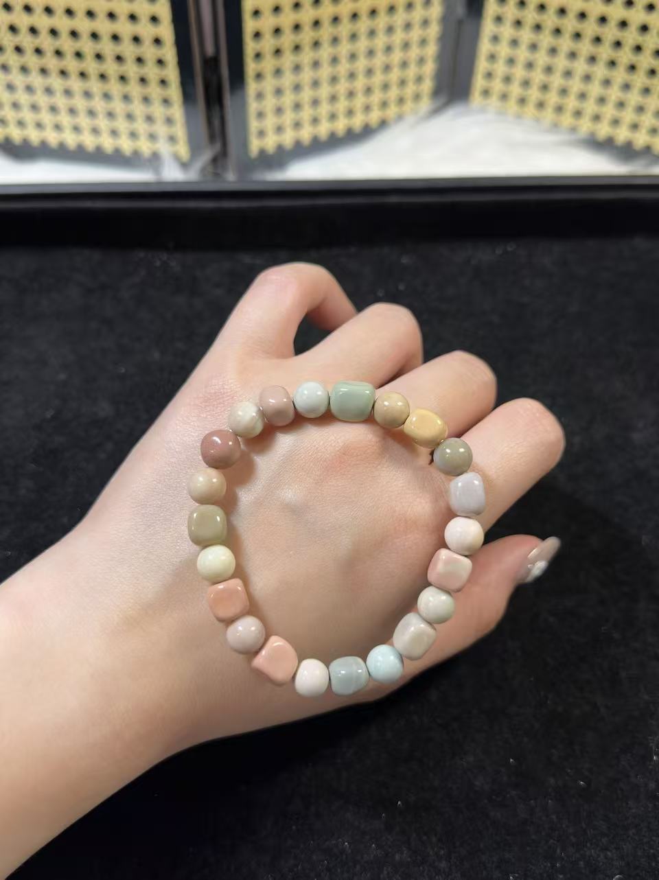 Irregular Alashan Agate Bead Bracelet | Handmade Jewelry | Gemstone Accessories | Gift for Her