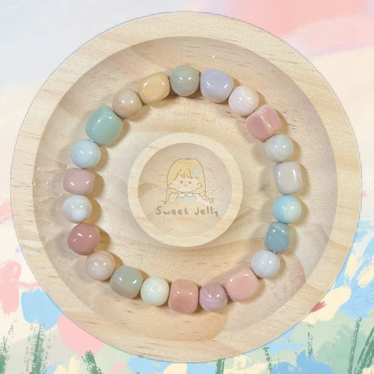 Irregular Alashan Agate Bead Bracelet | Handmade Jewelry | Gemstone Accessories | Gift for Her