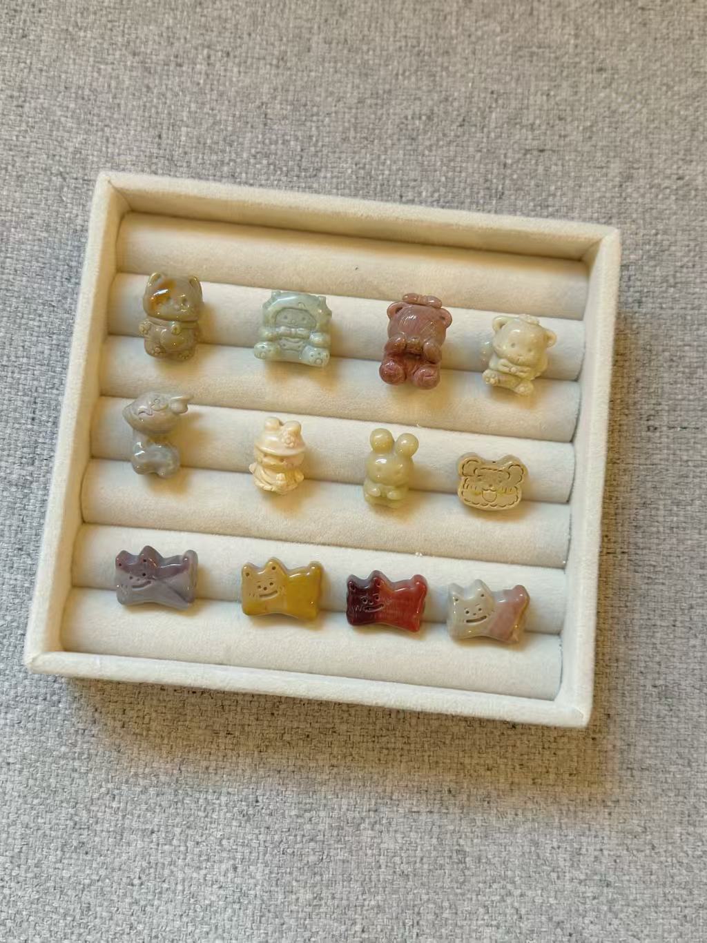 ANIMALS Alashan Agate Bead Charms | Natural Stone Beads, Mixed Colors & Styles | DIY Jewelry Supplies (Copy)