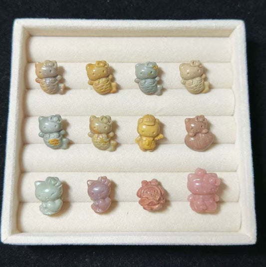 SR 3 Alashan Agate Bead Charms | Natural Stone Beads, Mixed Colors & Styles | DIY Jewelry Supplies