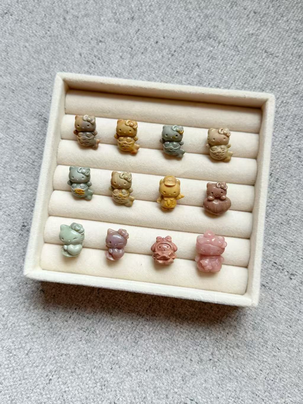 SR 3 Alashan Agate Bead Charms | Natural Stone Beads, Mixed Colors & Styles | DIY Jewelry Supplies