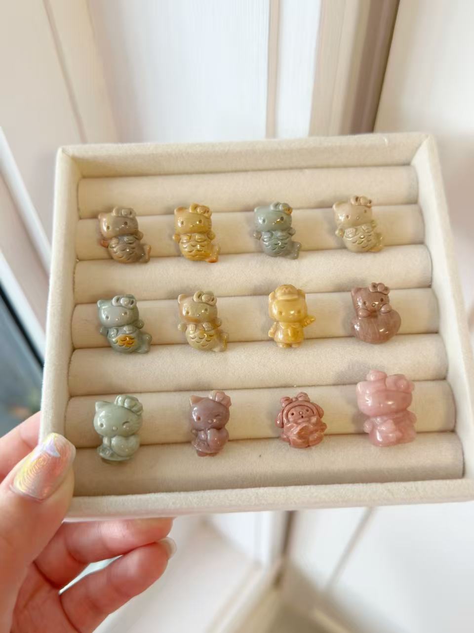 SR 3 Alashan Agate Bead Charms | Natural Stone Beads, Mixed Colors & Styles | DIY Jewelry Supplies