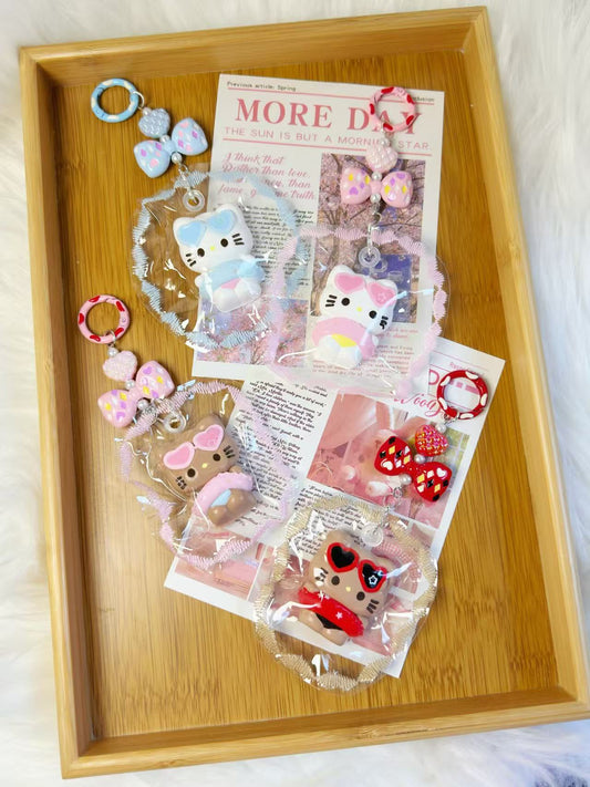 Little Bikini KT Handmade Taba Squishy Keychain | Stress Reliever | Unique Fun | Handmade Slime Toy | Gift Idea