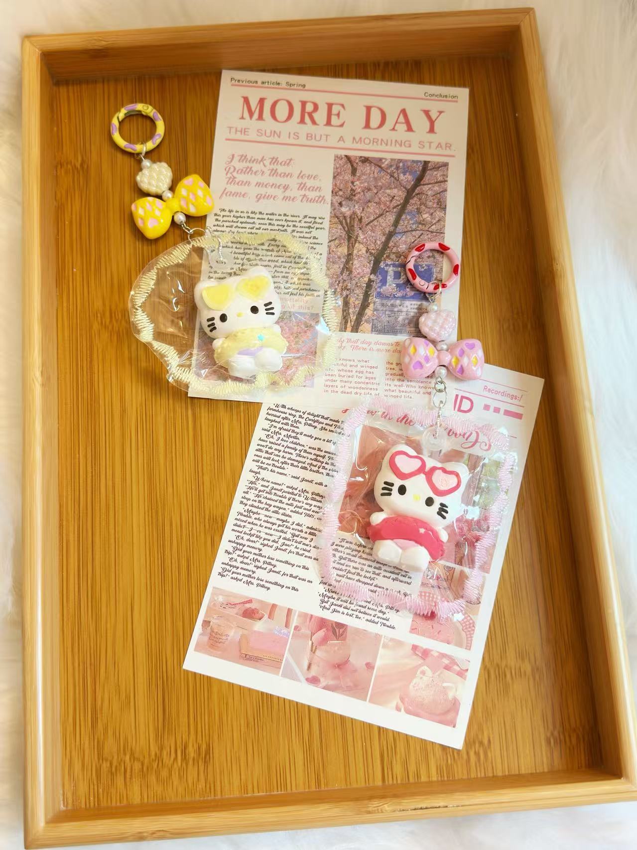 Little Bikini KT Handmade Taba Squishy Keychain | Stress Reliever | Unique Fun | Handmade Slime Toy | Gift Idea