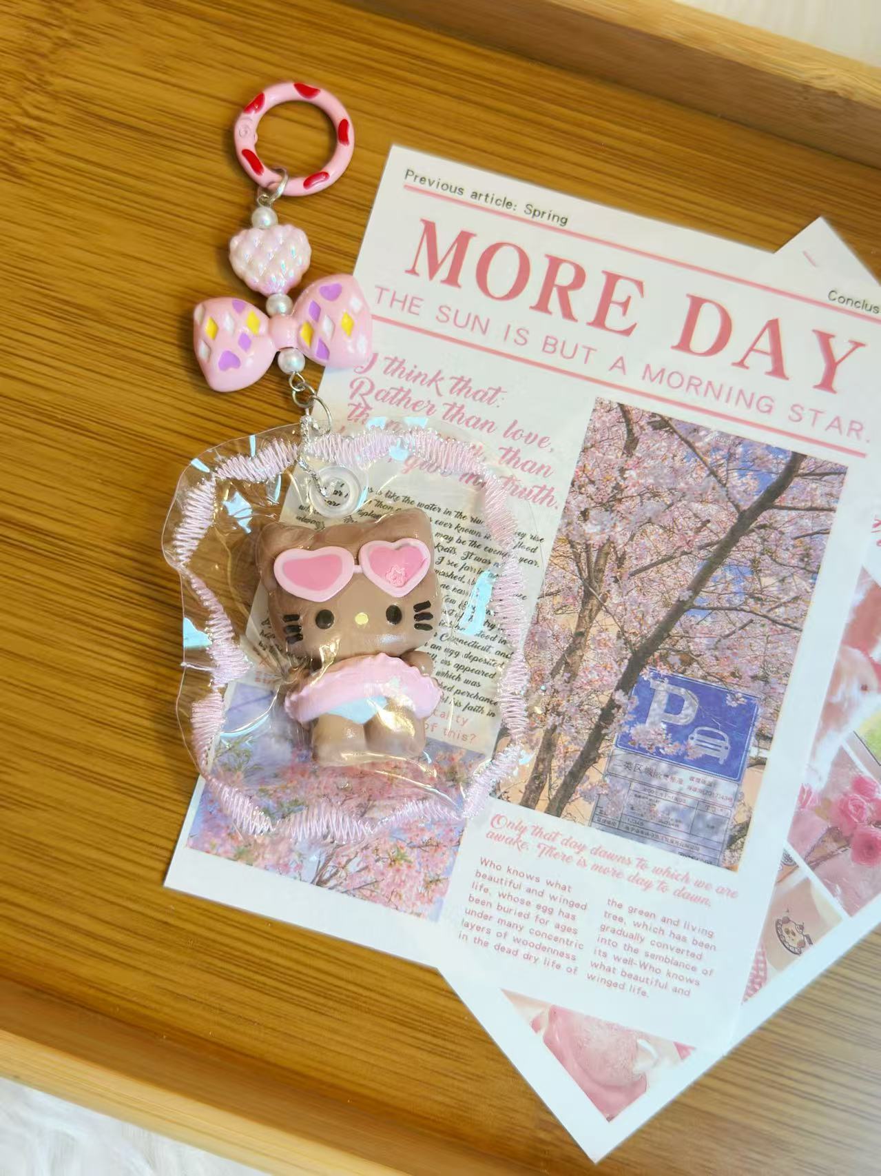 Little Bikini KT Handmade Taba Squishy Keychain | Stress Reliever | Unique Fun | Handmade Slime Toy | Gift Idea