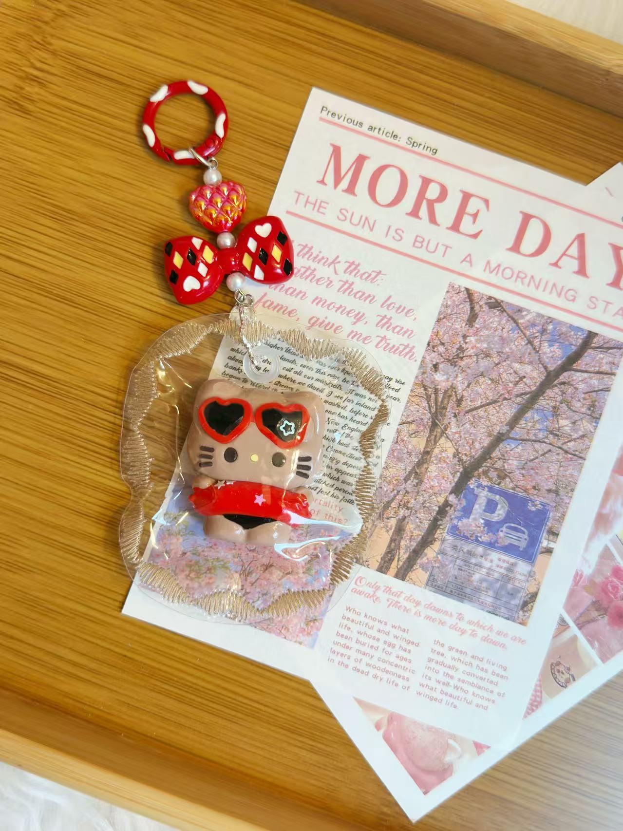 Little Bikini KT Handmade Taba Squishy Keychain | Stress Reliever | Unique Fun | Handmade Slime Toy | Gift Idea