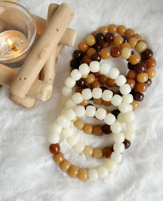 11mm桶珠 Bodhi Root Bracelet | Prayer Beads | Handmade Bracelet | Natural Bodhi Root