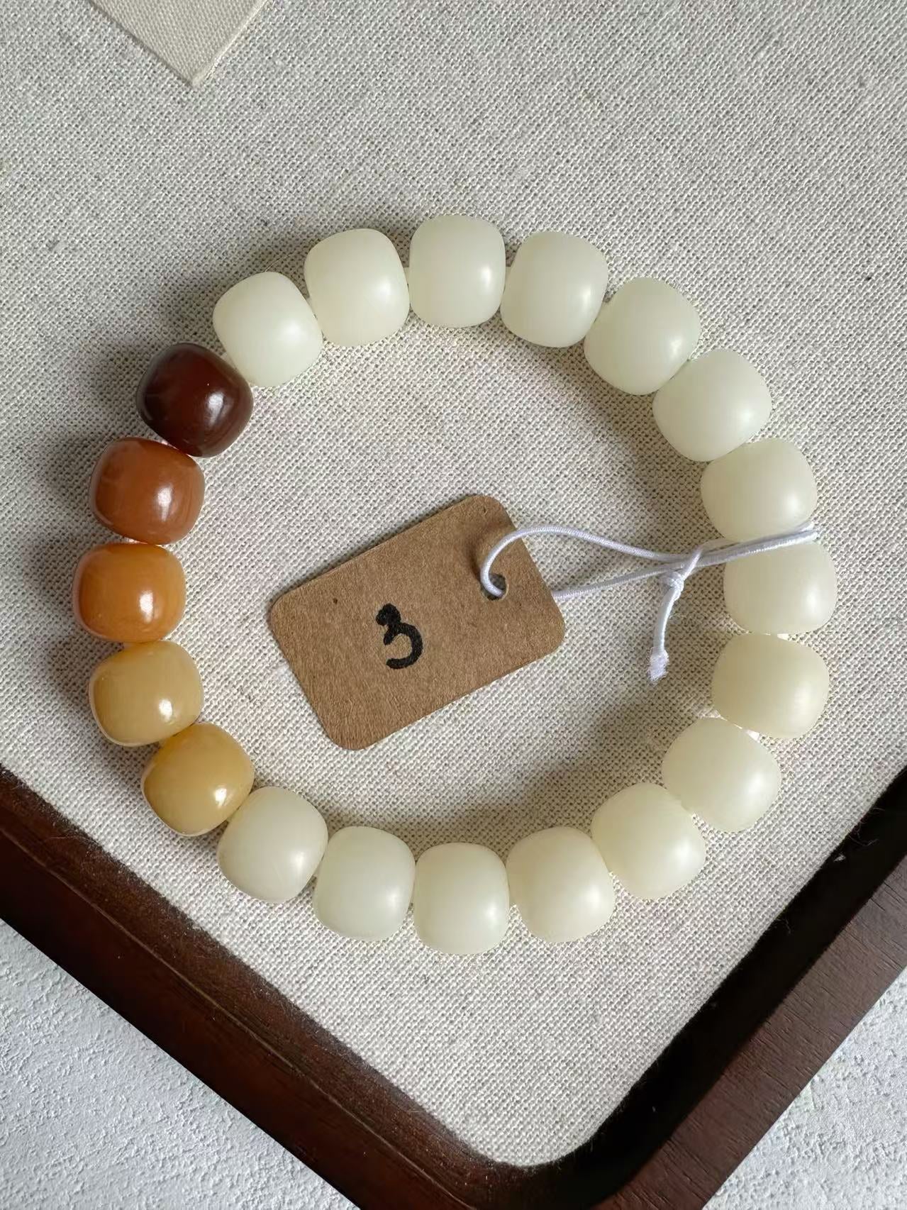 11mm桶珠 Bodhi Root Bracelet | Prayer Beads | Handmade Bracelet | Natural Bodhi Root