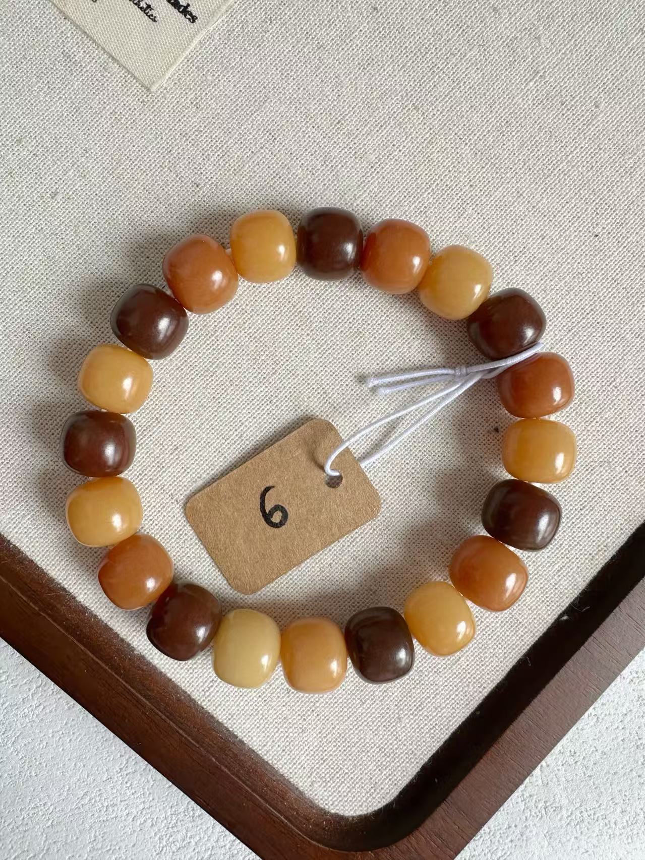 11mm桶珠 Bodhi Root Bracelet | Prayer Beads | Handmade Bracelet | Natural Bodhi Root