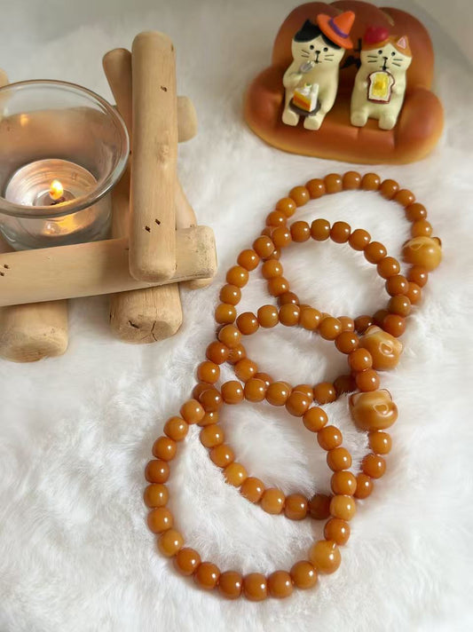 9mm酒桶珠 Bodhi Root Bracelet | Prayer Beads | Handmade Bracelet | Natural Bodhi Root