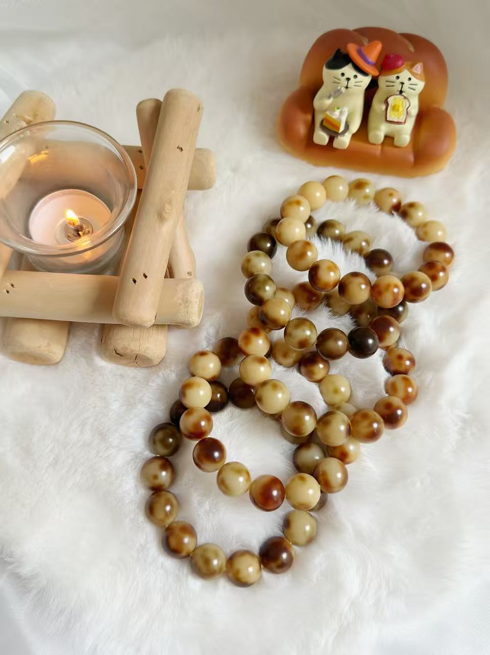 14mm圆珠琥珀 Bodhi Root Bracelet | Prayer Beads | Handmade Bracelet | Natural Bodhi Root