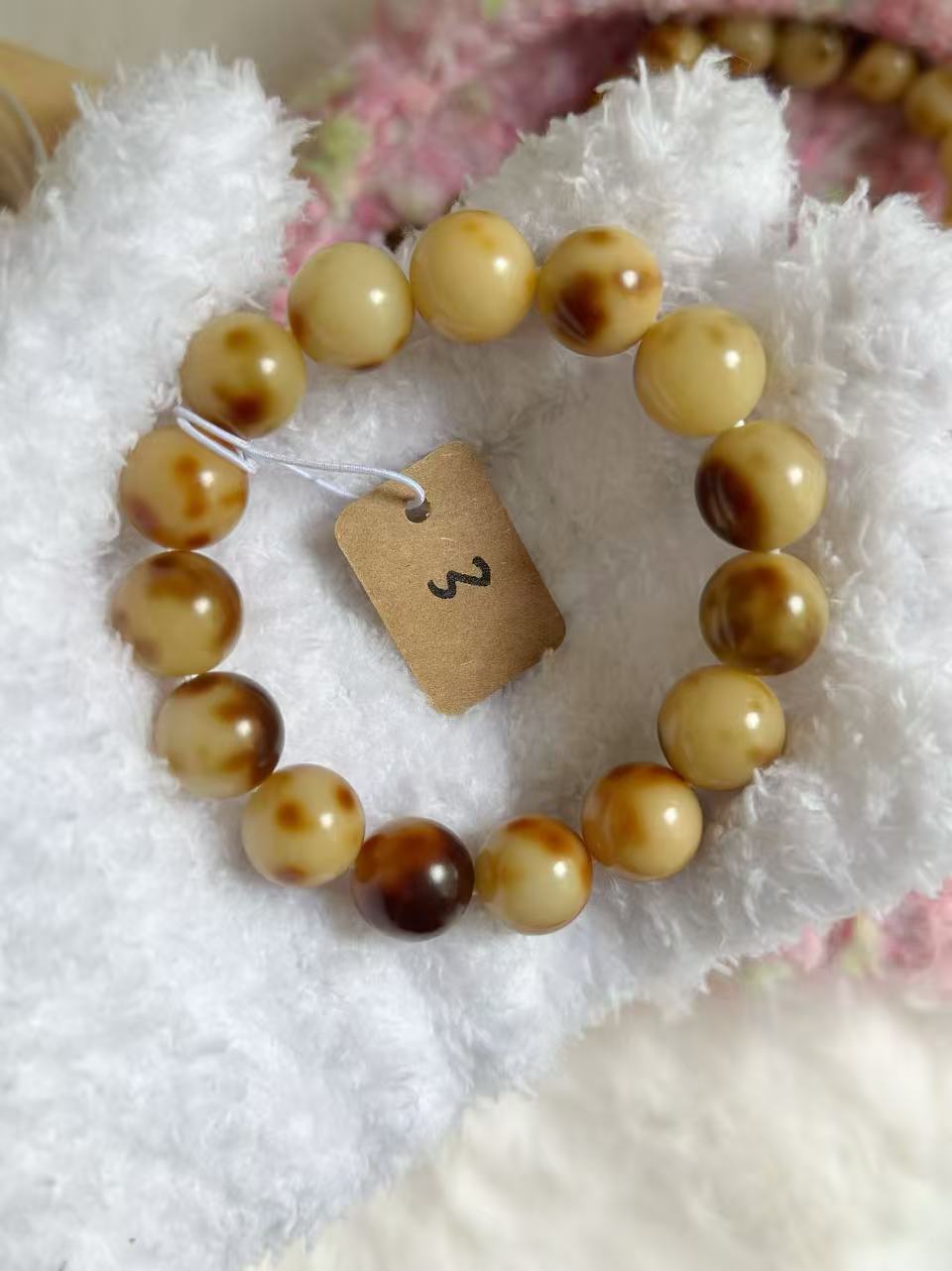 14mm圆珠琥珀 Bodhi Root Bracelet | Prayer Beads | Handmade Bracelet | Natural Bodhi Root