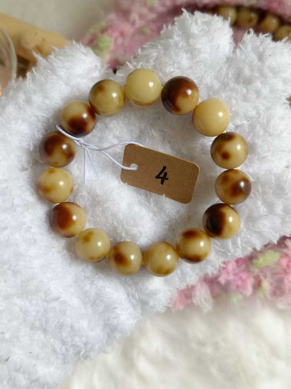 14mm圆珠琥珀 Bodhi Root Bracelet | Prayer Beads | Handmade Bracelet | Natural Bodhi Root