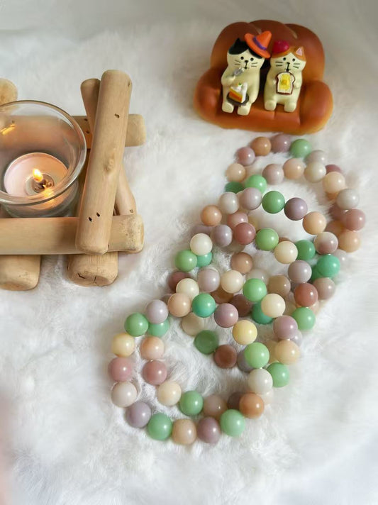 13mm圆珠马卡龙 Bodhi Root Bracelet | Prayer Beads | Handmade Bracelet | Natural Bodhi Root