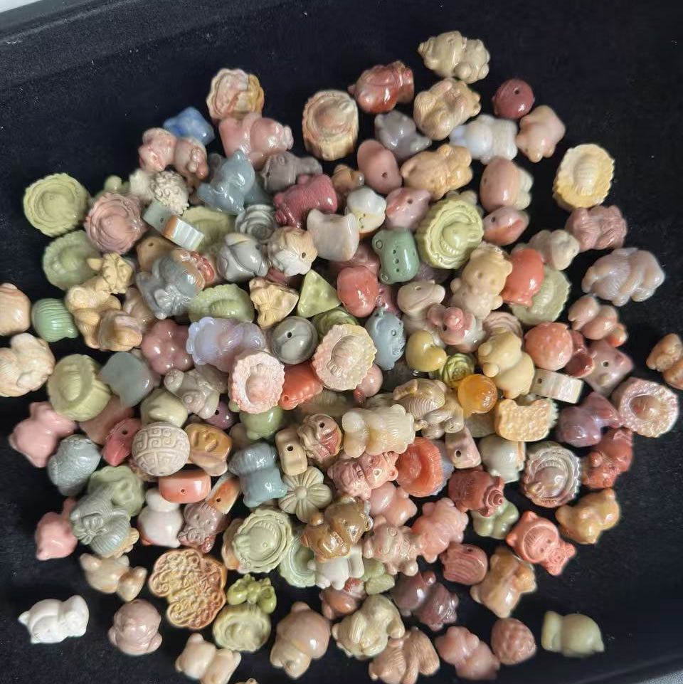 Alashan Agate Bead Charms – Random Mix Match | Natural Charm Blind Box | Stone Beads, Mixed Colors & Styles | DIY Jewelry Supplies